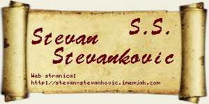 Stevan Stevanković vizit kartica